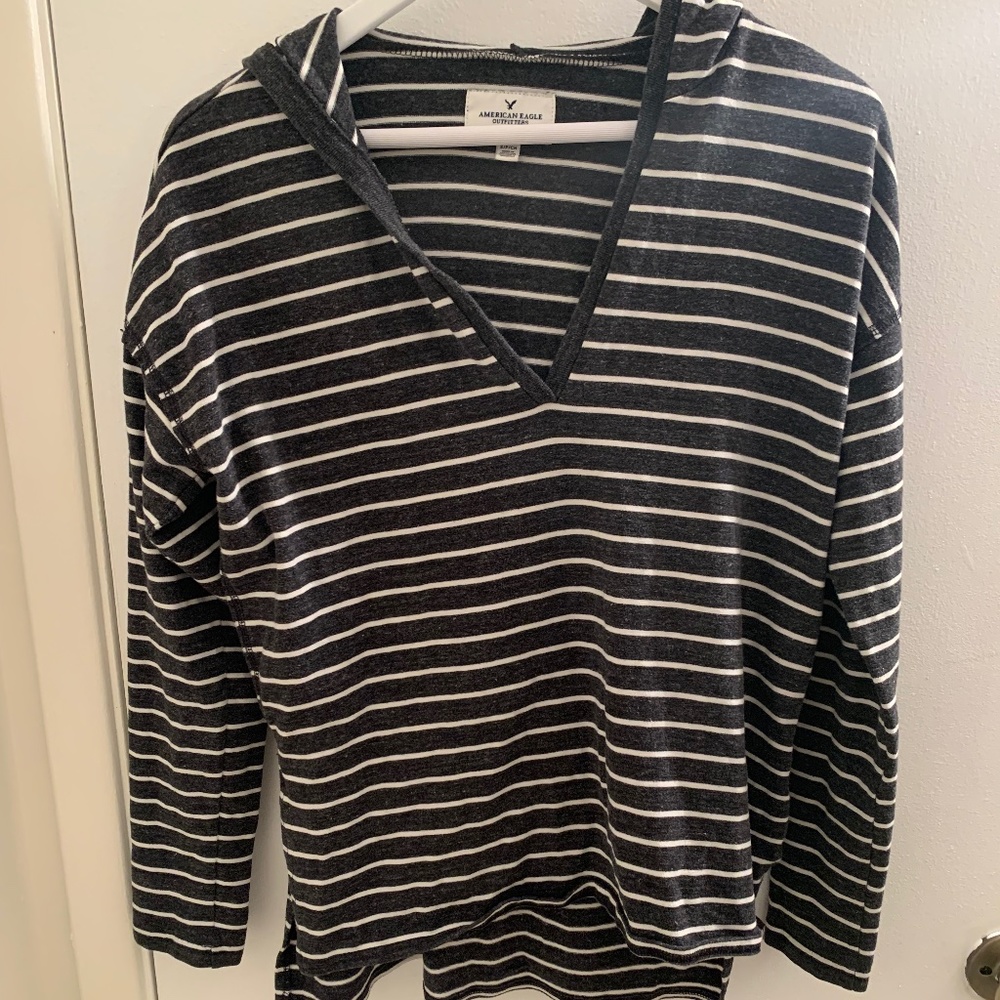 Dark Grey Striped Sweater